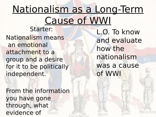 Nationalism as a cause of WWI
