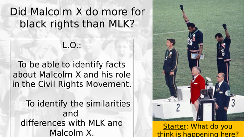 Malcolm X. Part of a Black Lives Matter & Civil Rights SOW