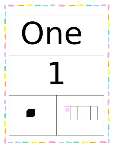 Pastel Number Flashcards