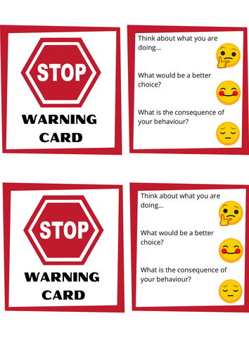 Warning Card