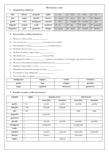 Spanish Family / Mi familia - 13 worksheets for GCSE | Teaching Resources