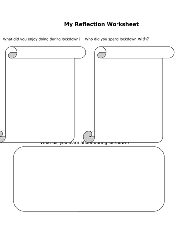 My Reflection Worksheet | Teaching Resources