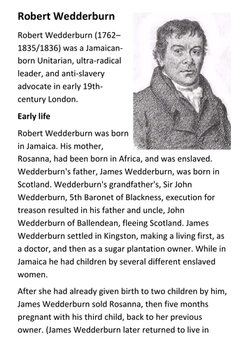 Robert Wedderburn Handout