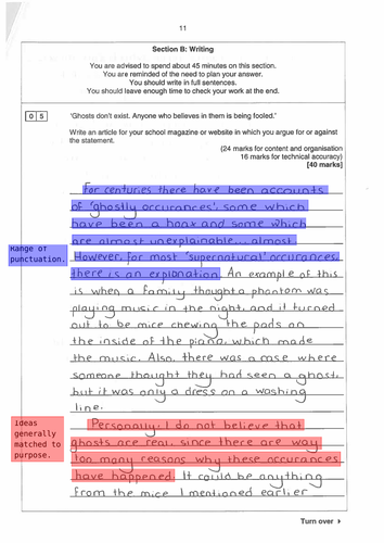 AQA English Language Paper 2 Marked and Annotated Exam Responses on all ...