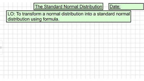 Standardising the Normal Distribution (Unit 7 - The Normal Distribution)