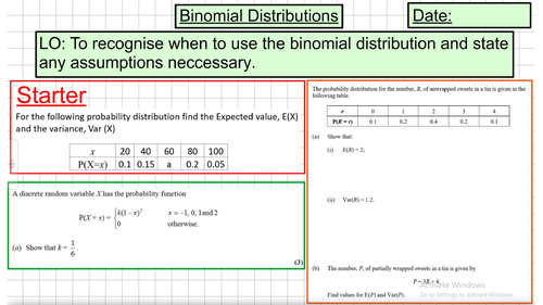 Conditions for a Binomial Distribution (Unit 5 - The Binomial Distribution)