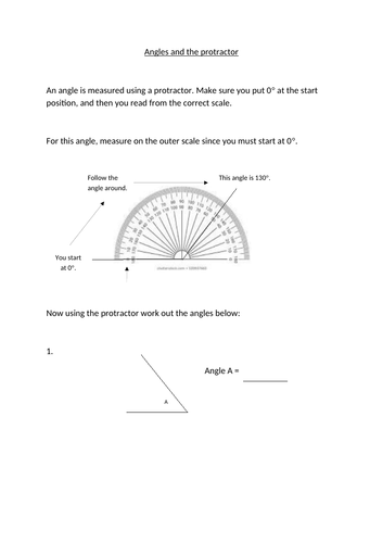 Protractor work