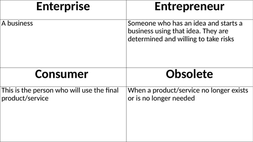 Business Revision Flashcards