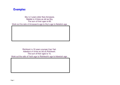 Solving equations and ratio