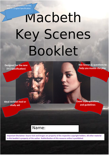 Macbeth- Key Scenes Revision Booklet