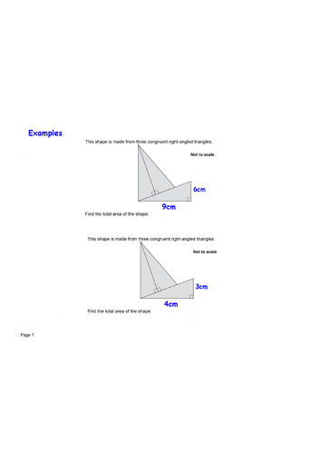 Congruent triangle area exam question