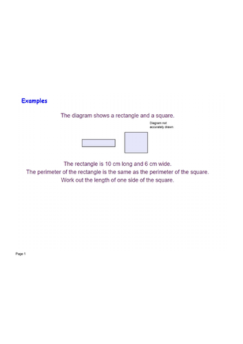 Perimeter rectangle square