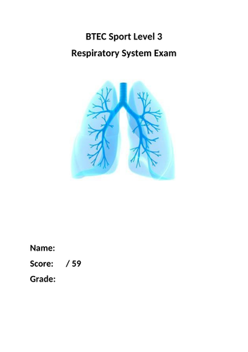 BTEC Sport Level 3 Respiratory System Exam