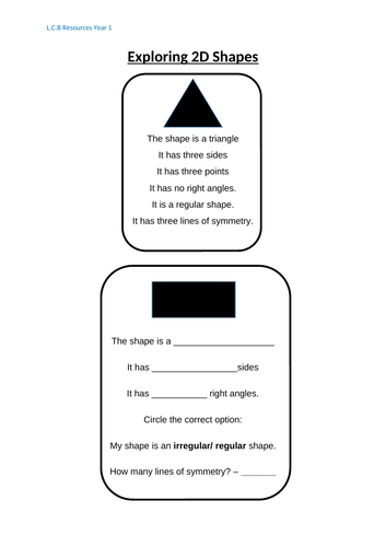 Exploring 2D shape cards