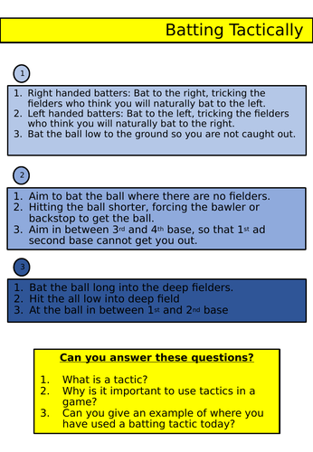 Rounders Batting Resources