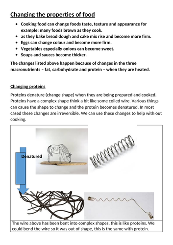 Changing the Properties of Food