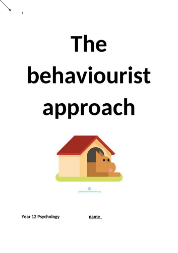 Educas Psychology Complete Behaviorist Approach Activity Booklet.