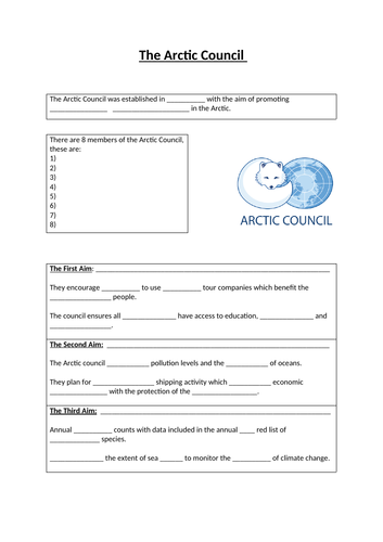 The Arctic Council (OCR GCSE)