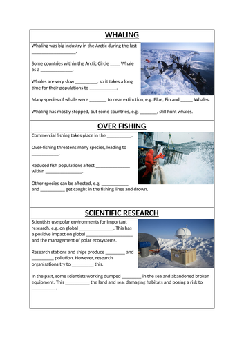Human Impacts on the Arctic (OCR GCSE)