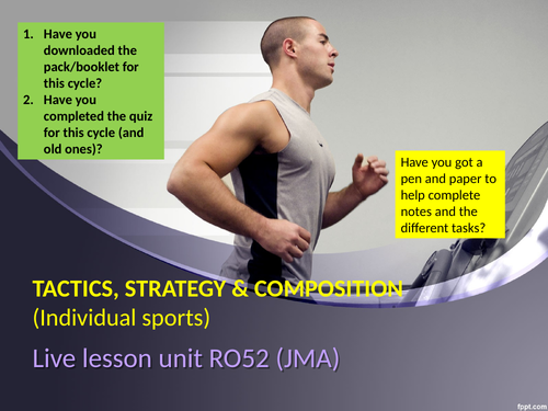 RO52 - Practical unit OCR Sport Studies (presentation pack for individual sport assessments))