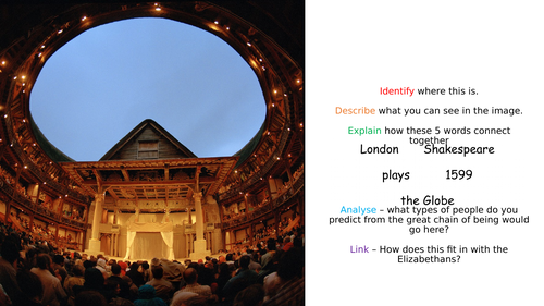 AQA - The Elizabethans - The Theatre - 3 lessons