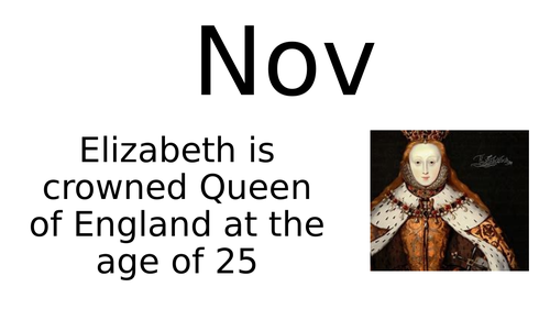 Elizabethan Timeline for display