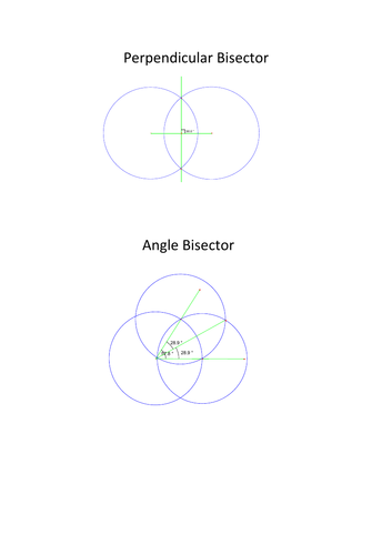 Constructions - Angle and Perpendicular Bisectors