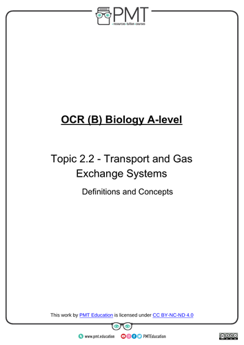 OCR (B) A-level Biology Definitions