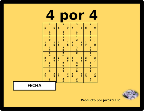 Fecha (Date in Spanish) 4 by 4