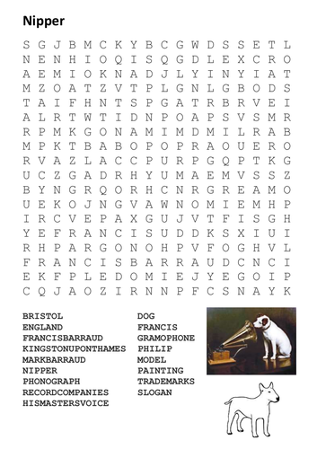 Nipper the dog Word Search