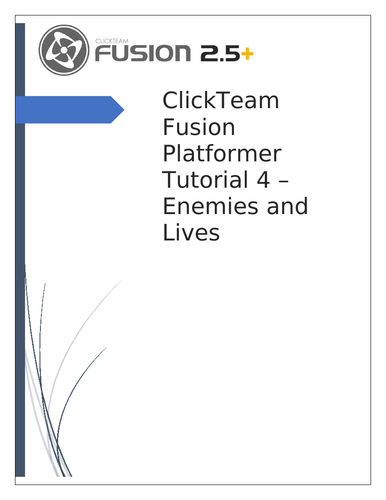 Clickteam Fusion platformer tutorial - Enemies and Lives