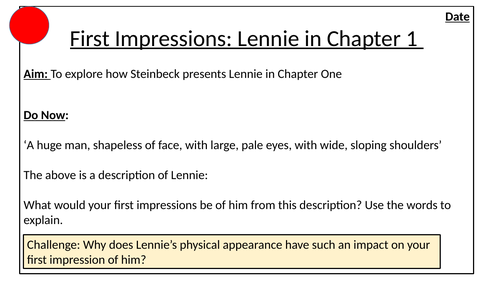 First Impressions of Lennie