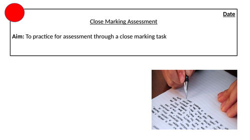 Close Marking Of Mice and Men Assessment