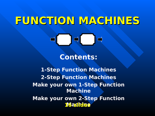 Function Machines PowerPoint (1-step and 2-step)