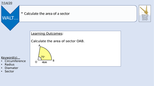 Area of a sector