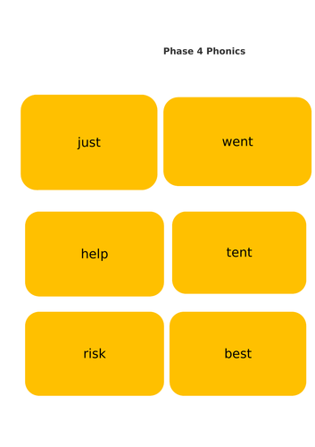 Phonics Phase 4