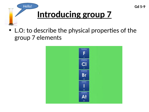 Edexcel CC13b Introduction to the halogens