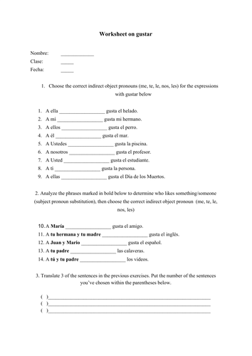 spanish-gustar-indirect-pronouns-no-prep-worksheet-teaching-resources