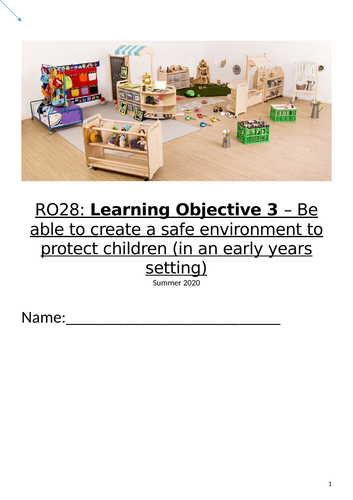 OCR RO28: Create a safe environment to protect children (LO3)