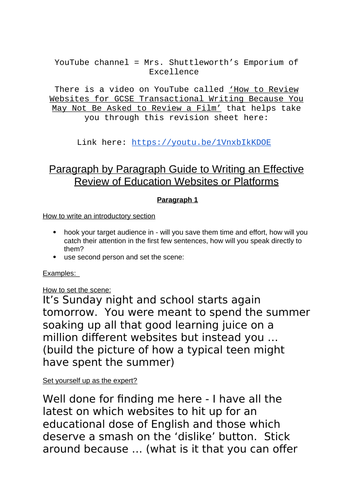Review Writing How to Write a Review of Websites