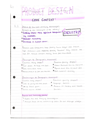Edexcel gcse product design core content notes (incomplete)