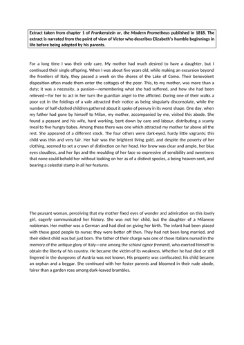 Preparing for Unseen texts and Comparative Writing