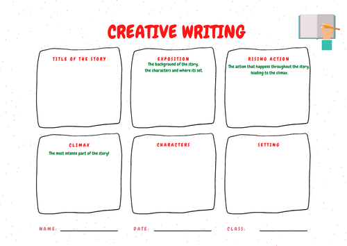 Creative Writing Template Teaching Resources