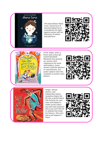 Amazing women QR books