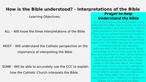 The Bible and Interpretation
