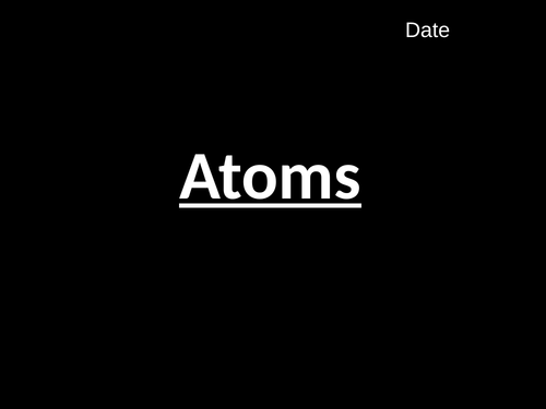Atoms (C1.1)