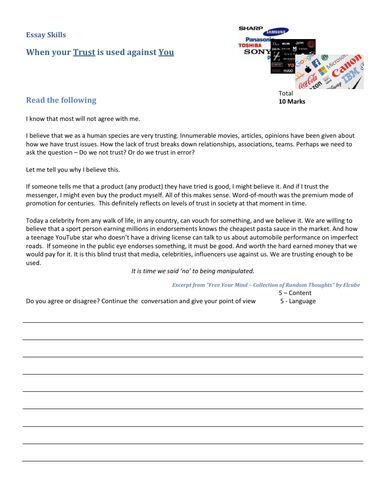 Broken trust essay image