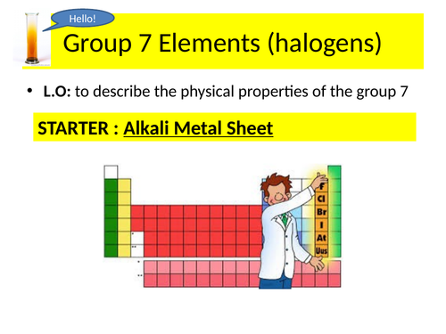 Edexcel introduction to the halogens aimed at Gd 4-6