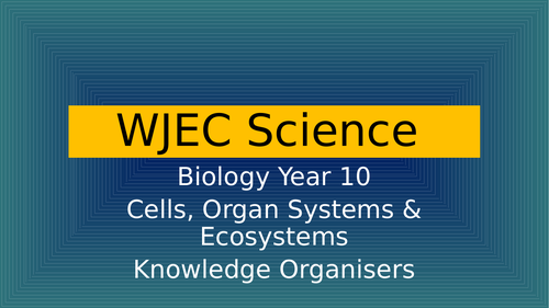 WJEC GCSE Biology knowledge organisers
