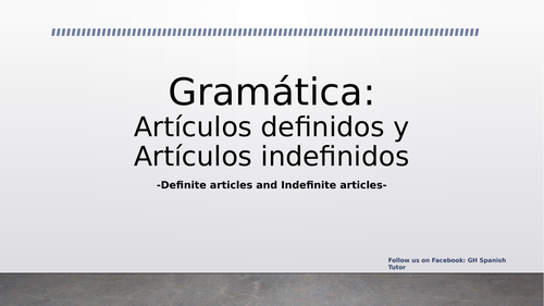 Uses of the Articles in Spanish